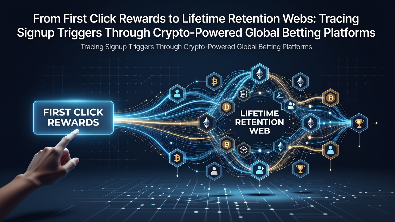 Crypto-powered betting platform interface showing initial signup reward activation and wallet integration