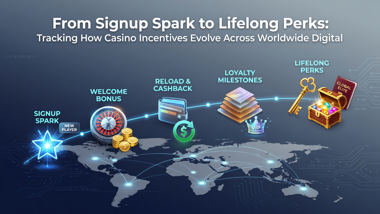 Loyalty dashboard displaying tier progression from bronze to diamond levels with accumulated perks on a global online casino network