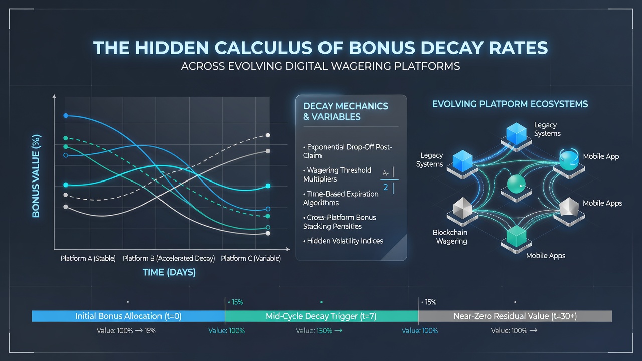Data visualization showing segmented bonus decay rates by player type and platform region